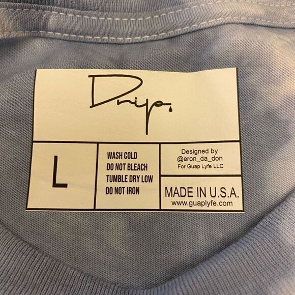 Drip (now Waves Never Die) Size L Tie Dye Tee Shirt - Indie Atlanta designer‎ - Picture 7 of 10